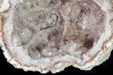 Sparkly, Pink Amethyst Geode Half - Argentina #170158-1